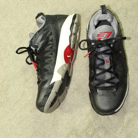 Men's Size 7.5 - Jordan CP3.VI Black/Gym Red-Cement Grey  535807-001 - Picture 1 of 8
